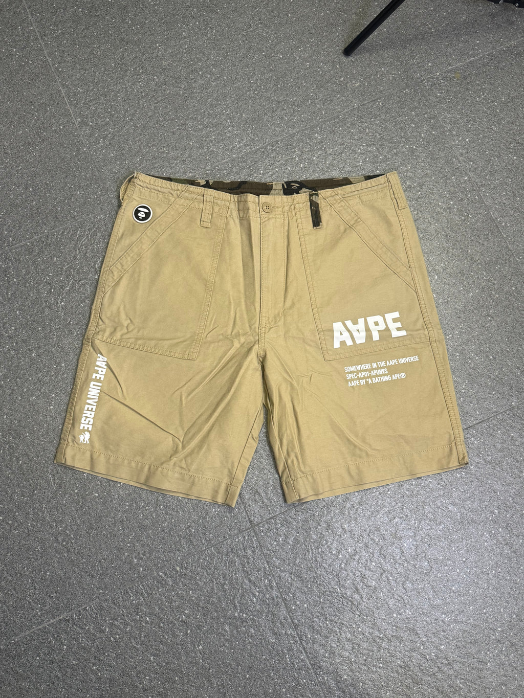 AAPE by A Bathing Ape Khaki Cargo Shorts