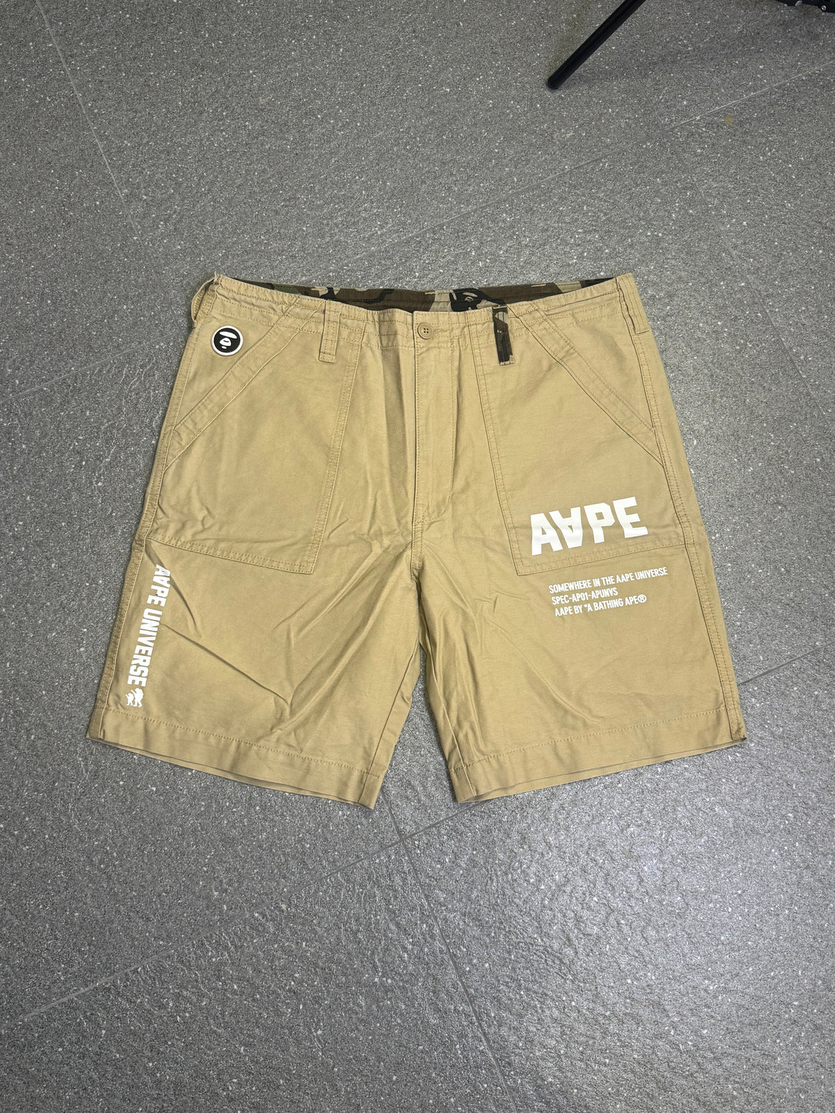 AAPE by A Bathing Ape Khaki Cargo Shorts