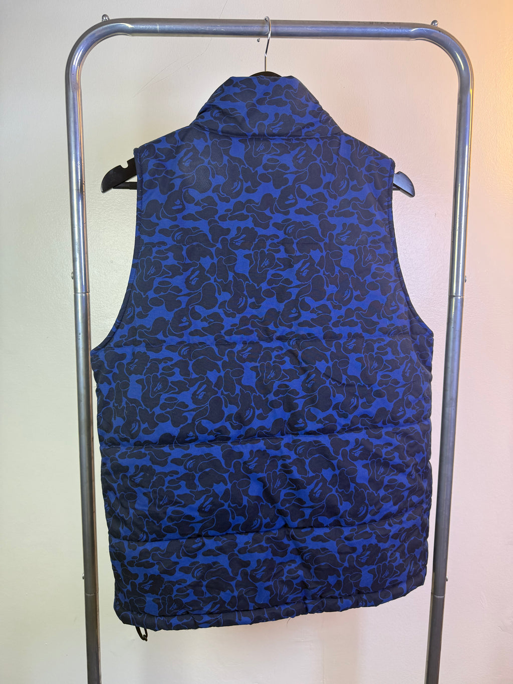 A Bathing Ape Blue Camo Padded Vest