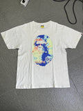 A Bathing Ape Tie Dye Big Head Mirror Tee