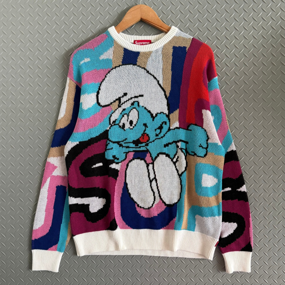 Supreme X Smurf Knitted Sweater - Size S