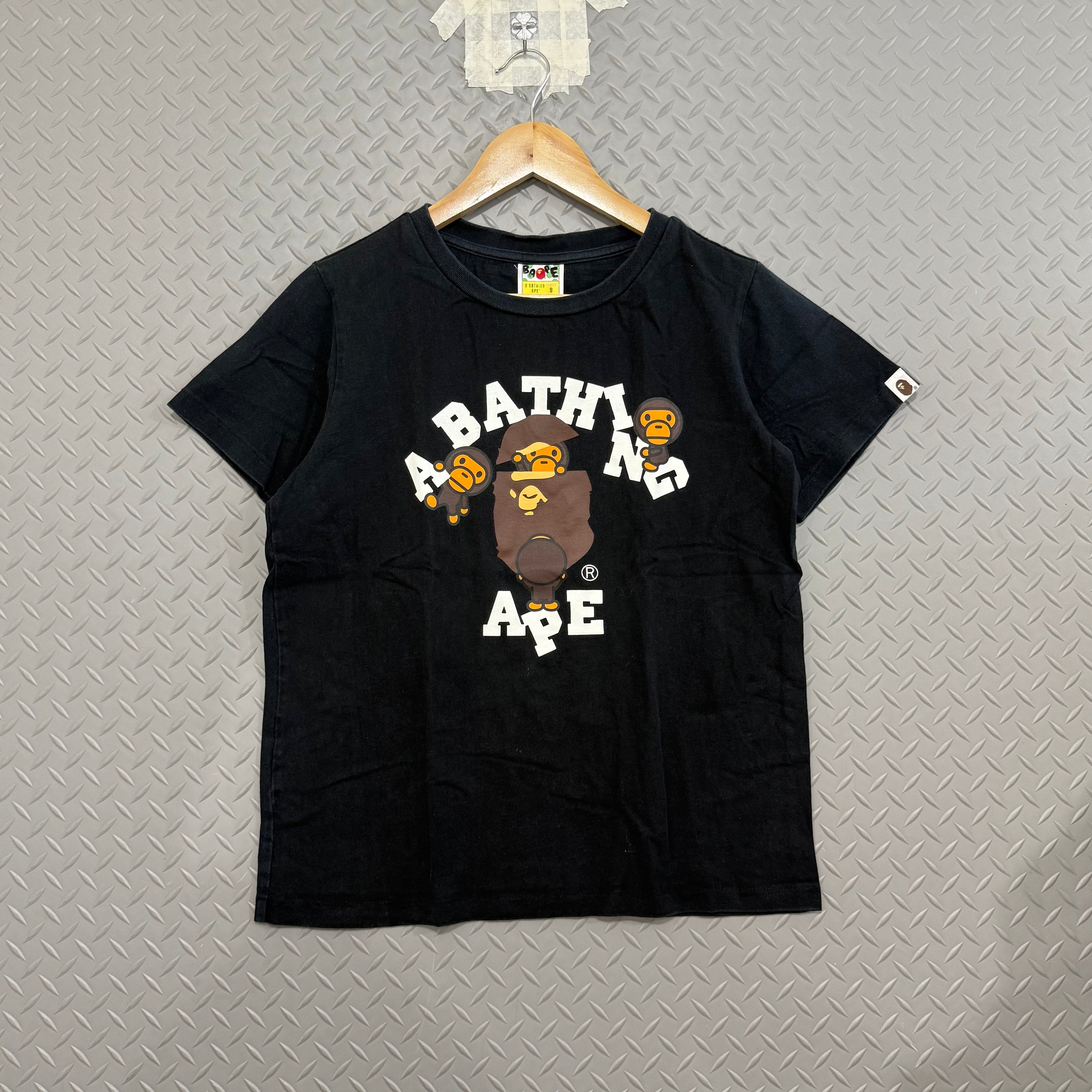 A Bathing Ape College Logo Tee - Size S (LADIES)