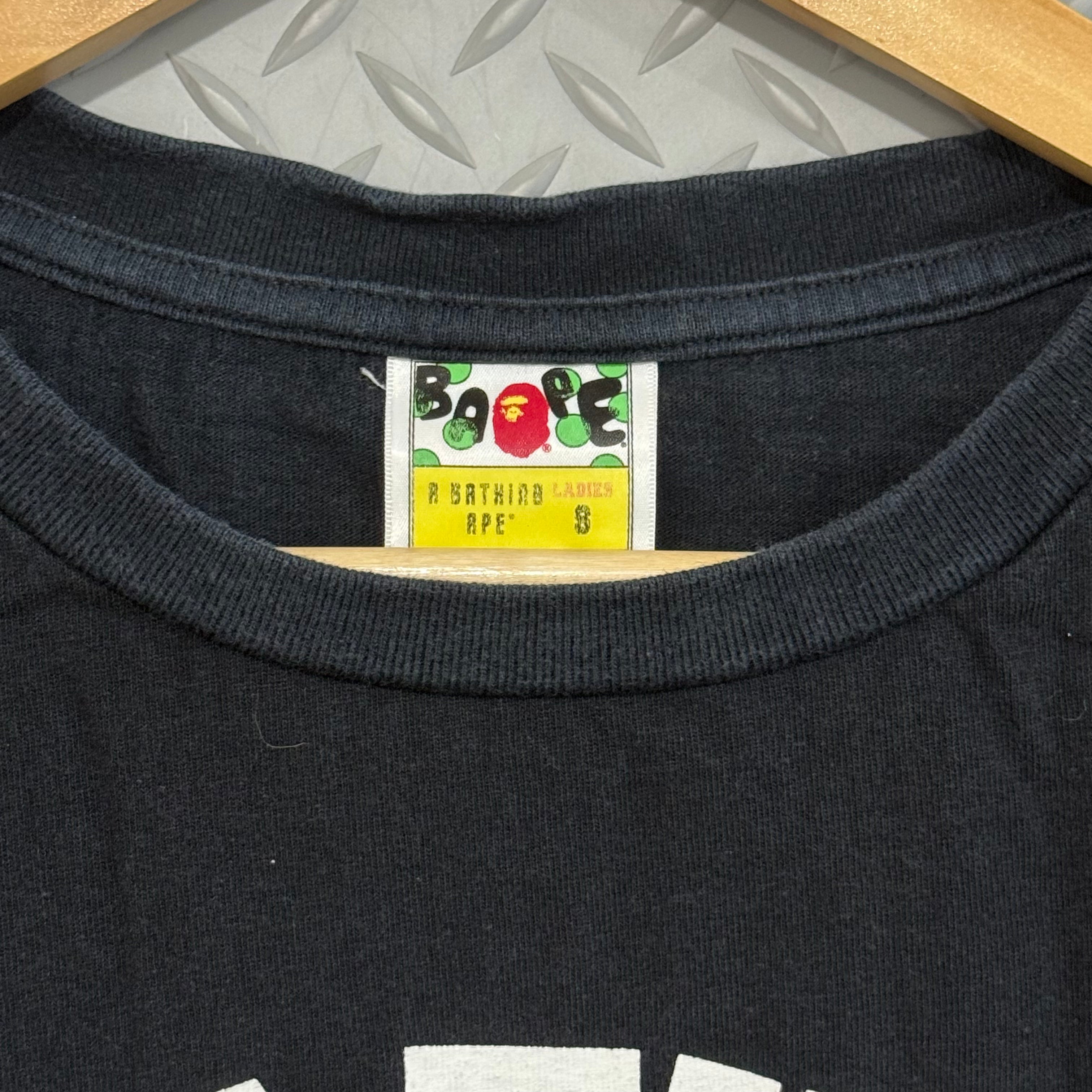 A Bathing Ape College Logo Tee - Size S (LADIES)