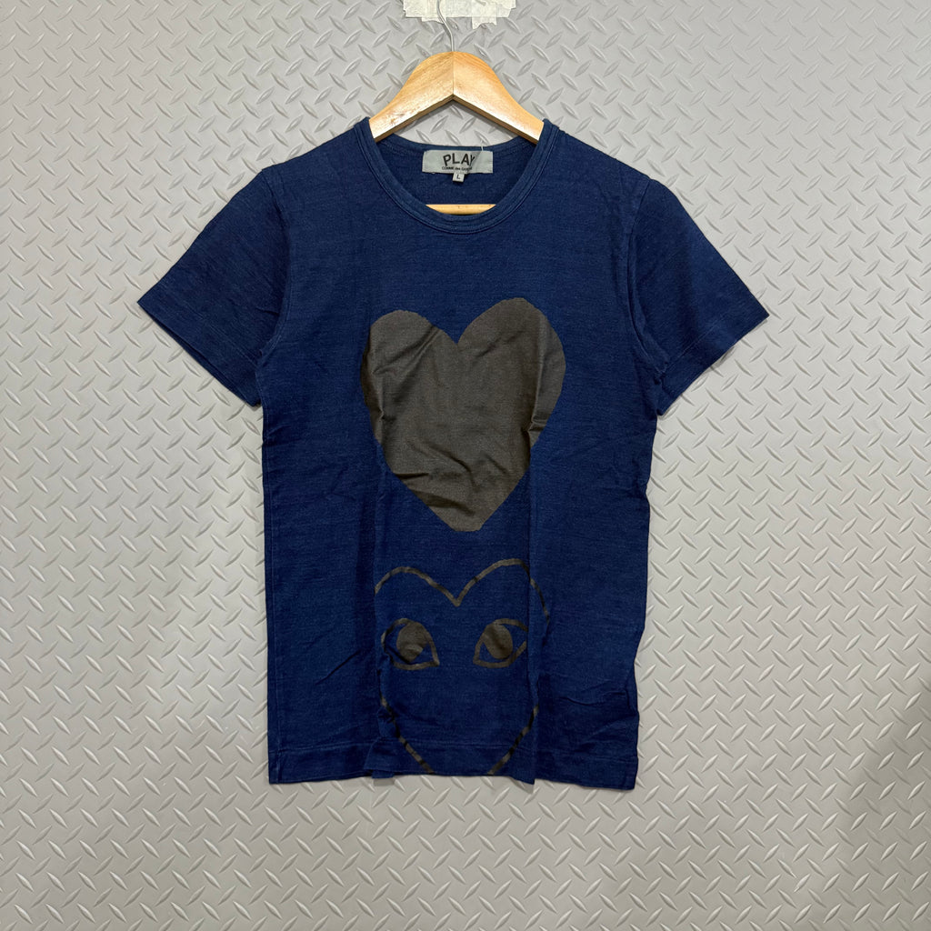 Play CDG Tee Black on Blue YZ-T015 - Size L