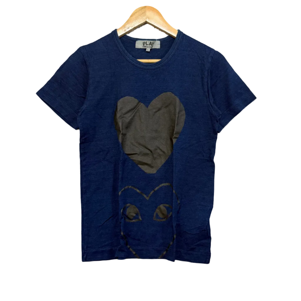 Play CDG Tee Black on Blue YZ-T015 - Size L