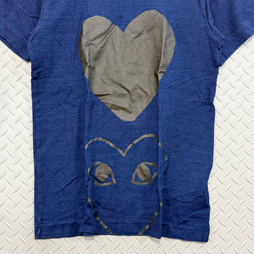 Play CDG Tee Black on Blue YZ-T015 - Size L