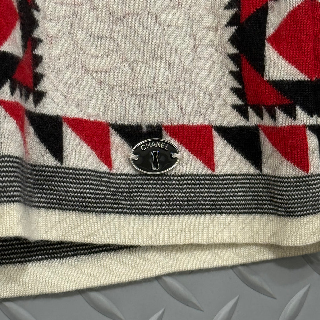 CHANEL Runway FW 2007 Multicolor Cashmere Vest - Size S