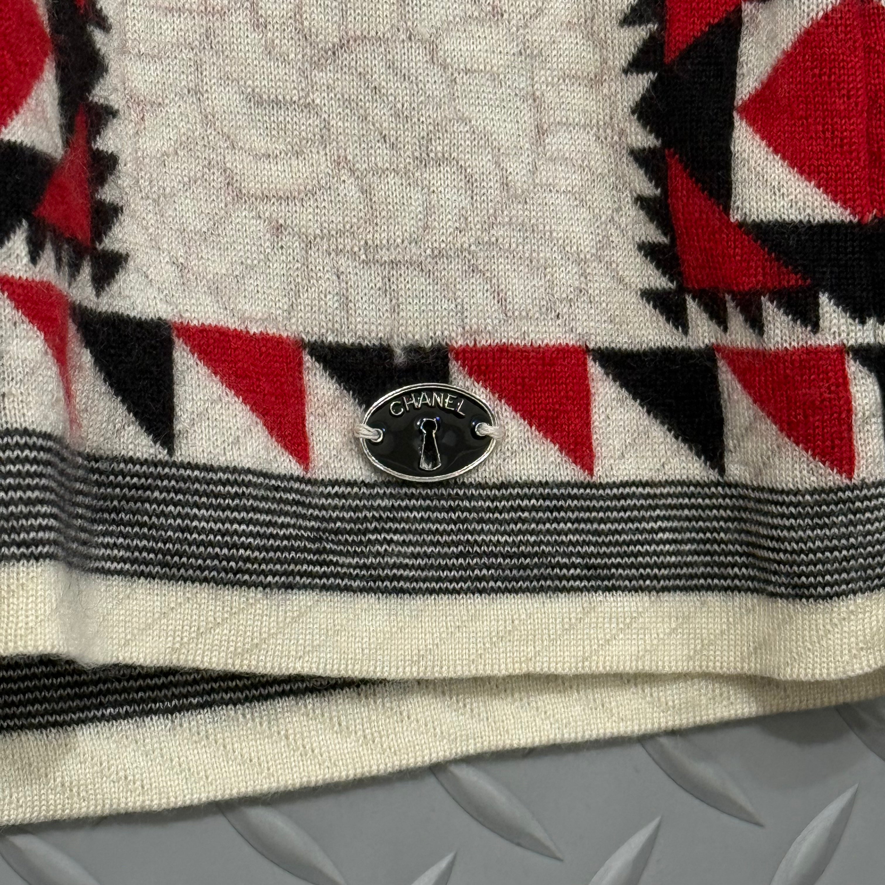 CHANEL Runway FW 2007 Multicolor Cashmere Vest - Size S