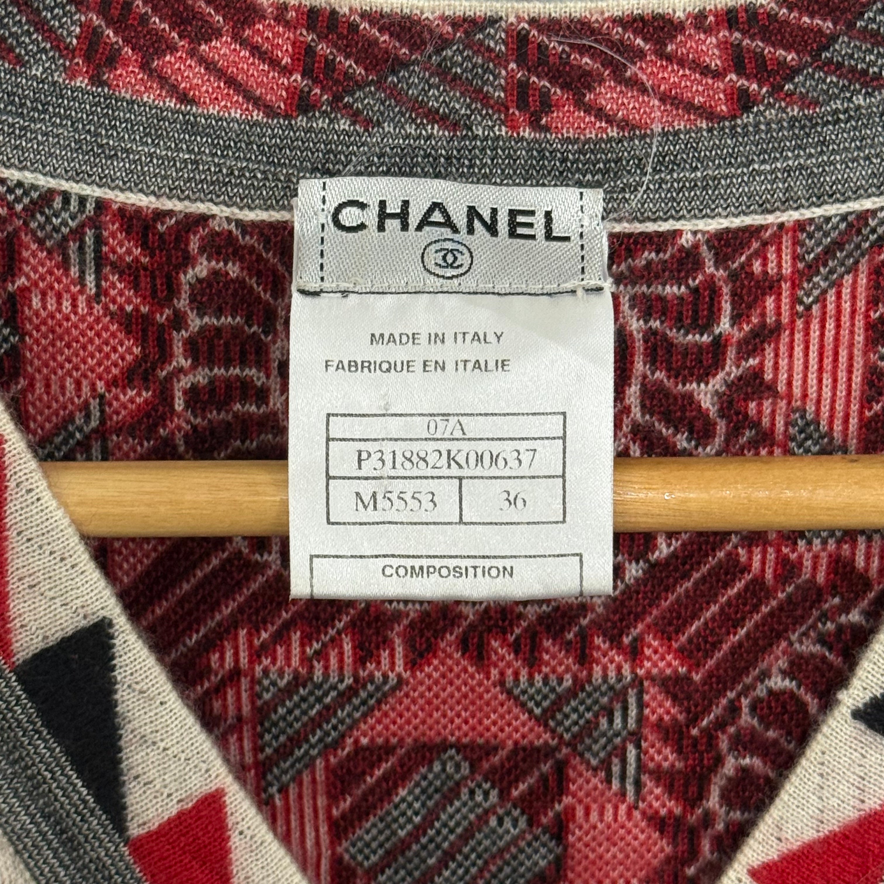 CHANEL Runway FW 2007 Multicolor Cashmere Vest - Size S