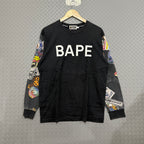 A Bathing Ape Multi Motif Longsleeve Tee - Size M