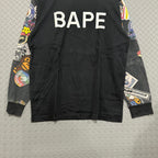 A Bathing Ape Multi Motif Longsleeve Tee - Size M