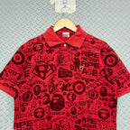 OG A Bathing Ape AOP Polo Shirt - Size L to XL