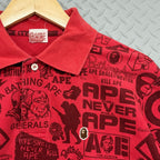 OG A Bathing Ape AOP Polo Shirt - Size L to XL