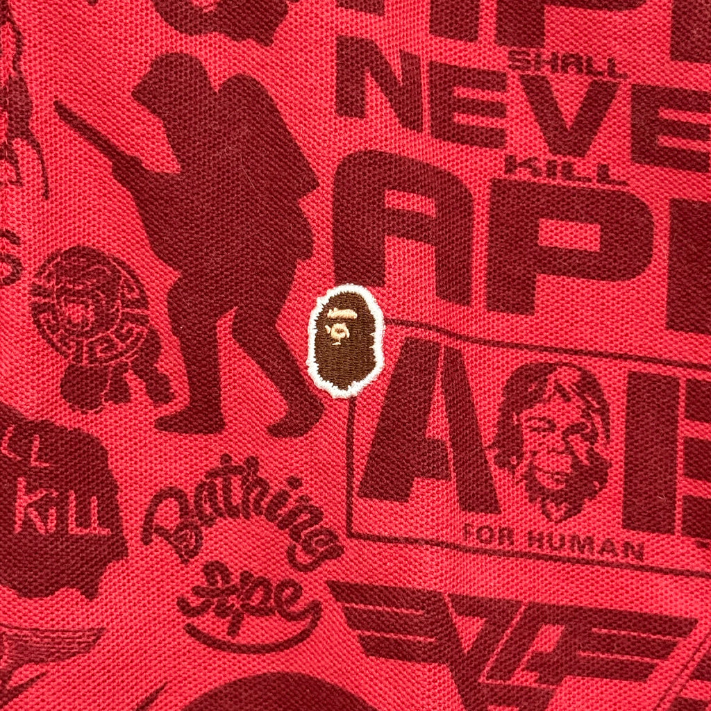 OG A Bathing Ape AOP Polo Shirt - Size L to XL