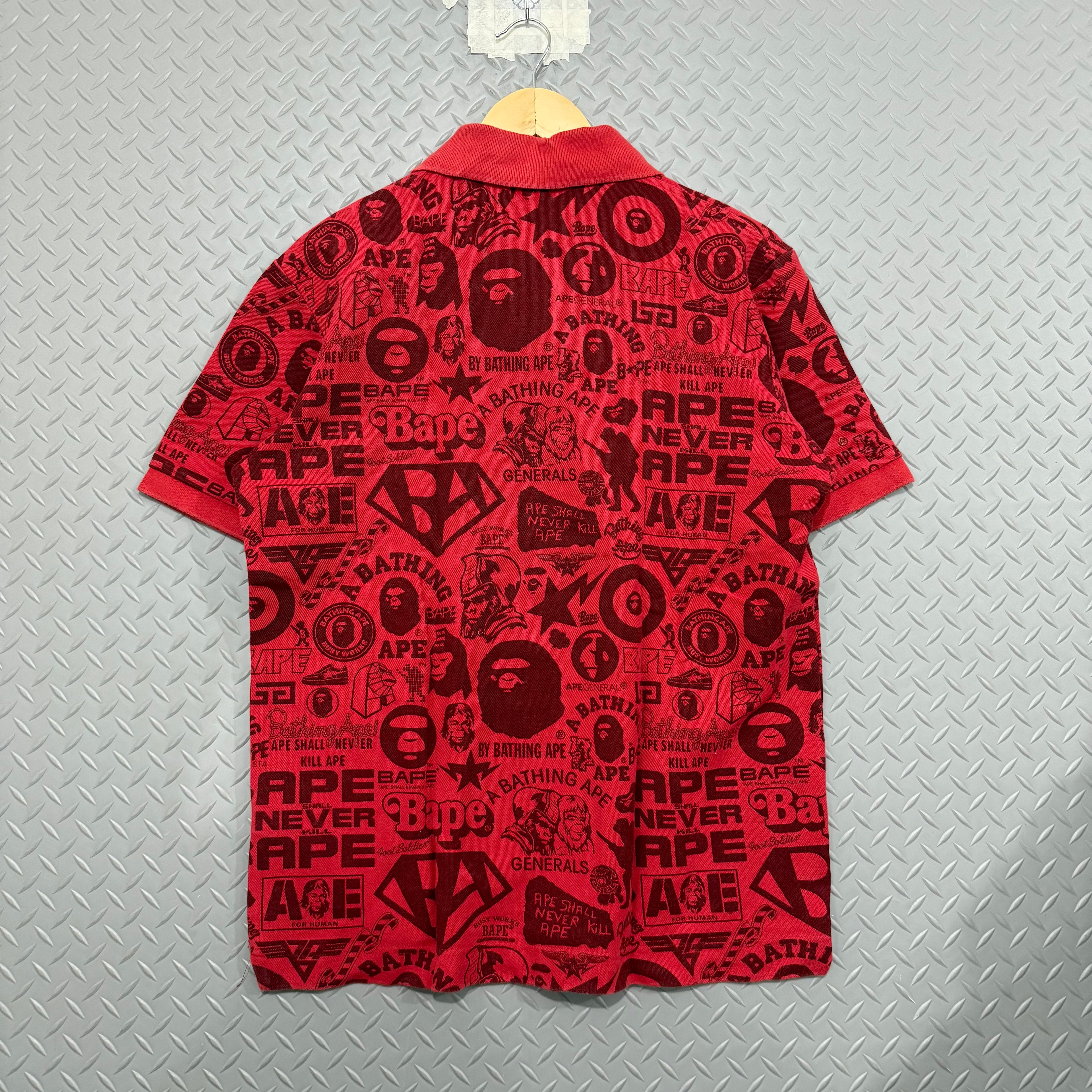 OG A Bathing Ape AOP Polo Shirt - Size L to XL