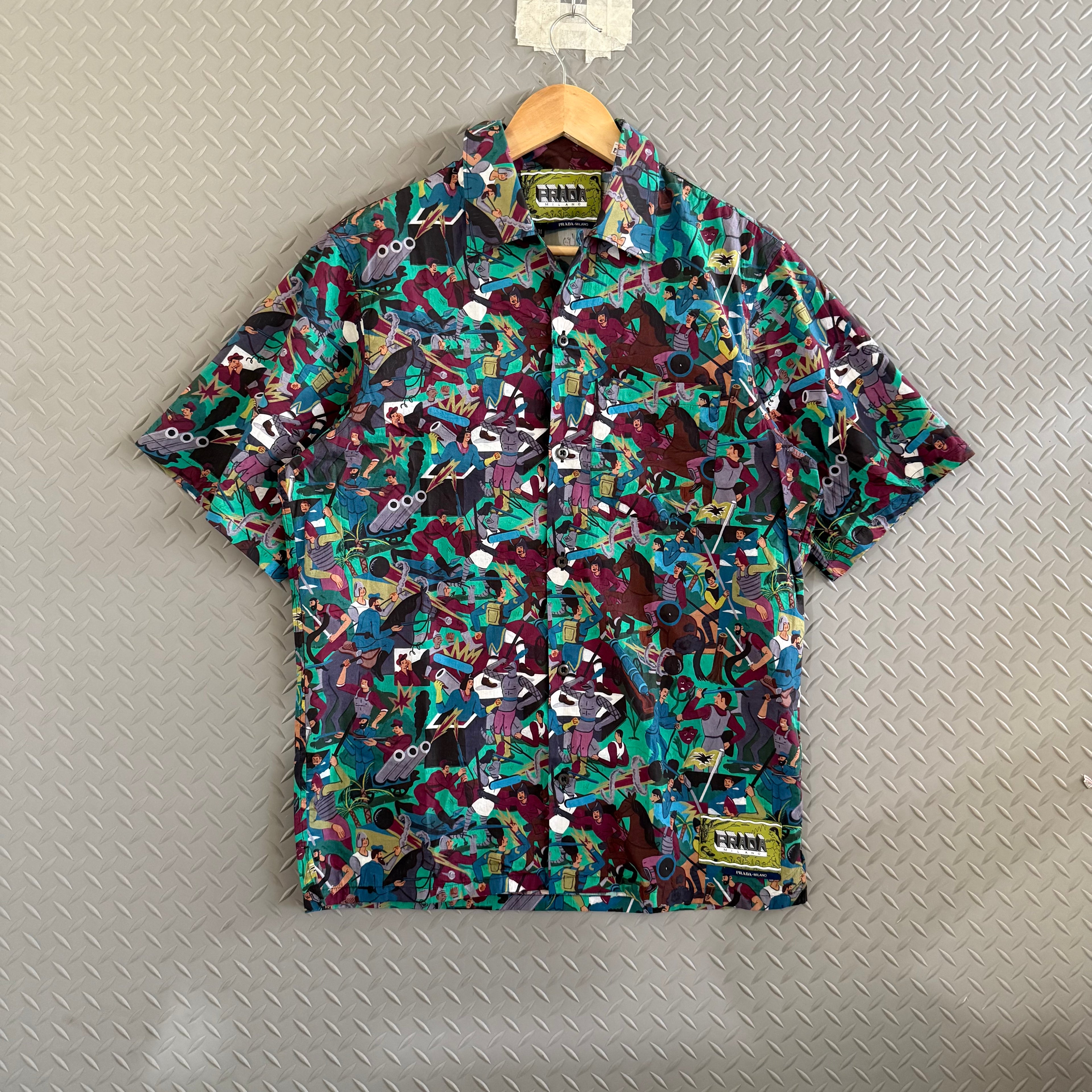 PRADA F/W16 Bowling Shirt Battle Royale - Size M