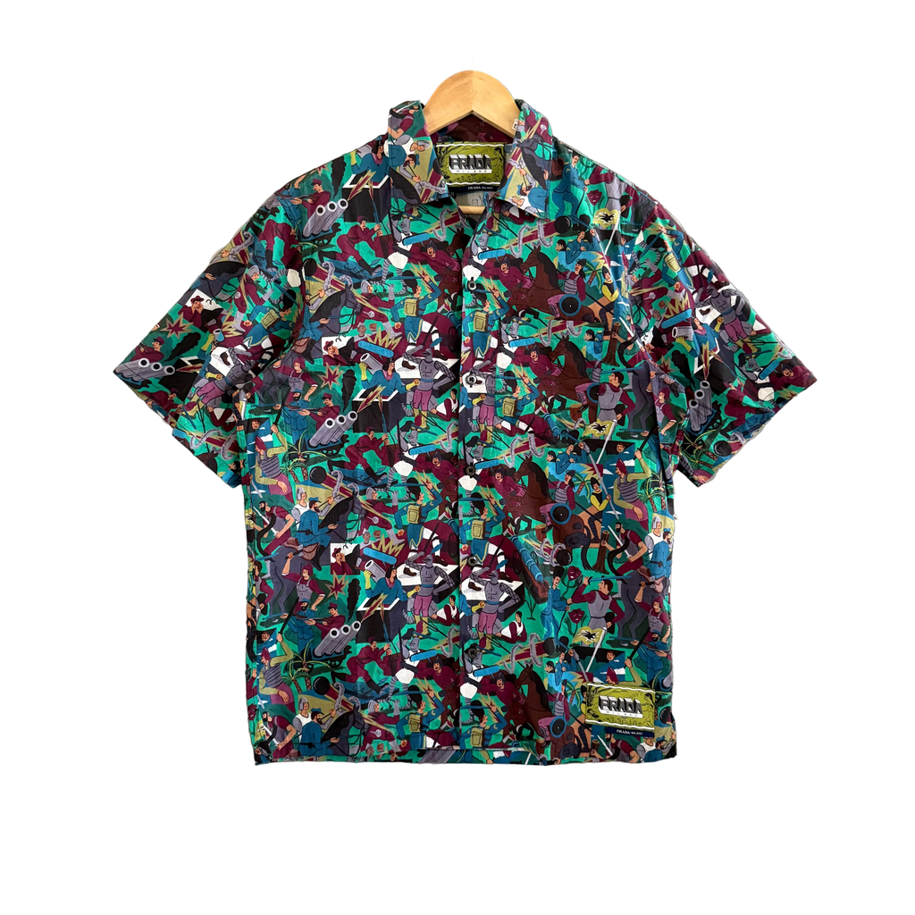 PRADA F/W16 Bowling Shirt Battle Royale - Size M