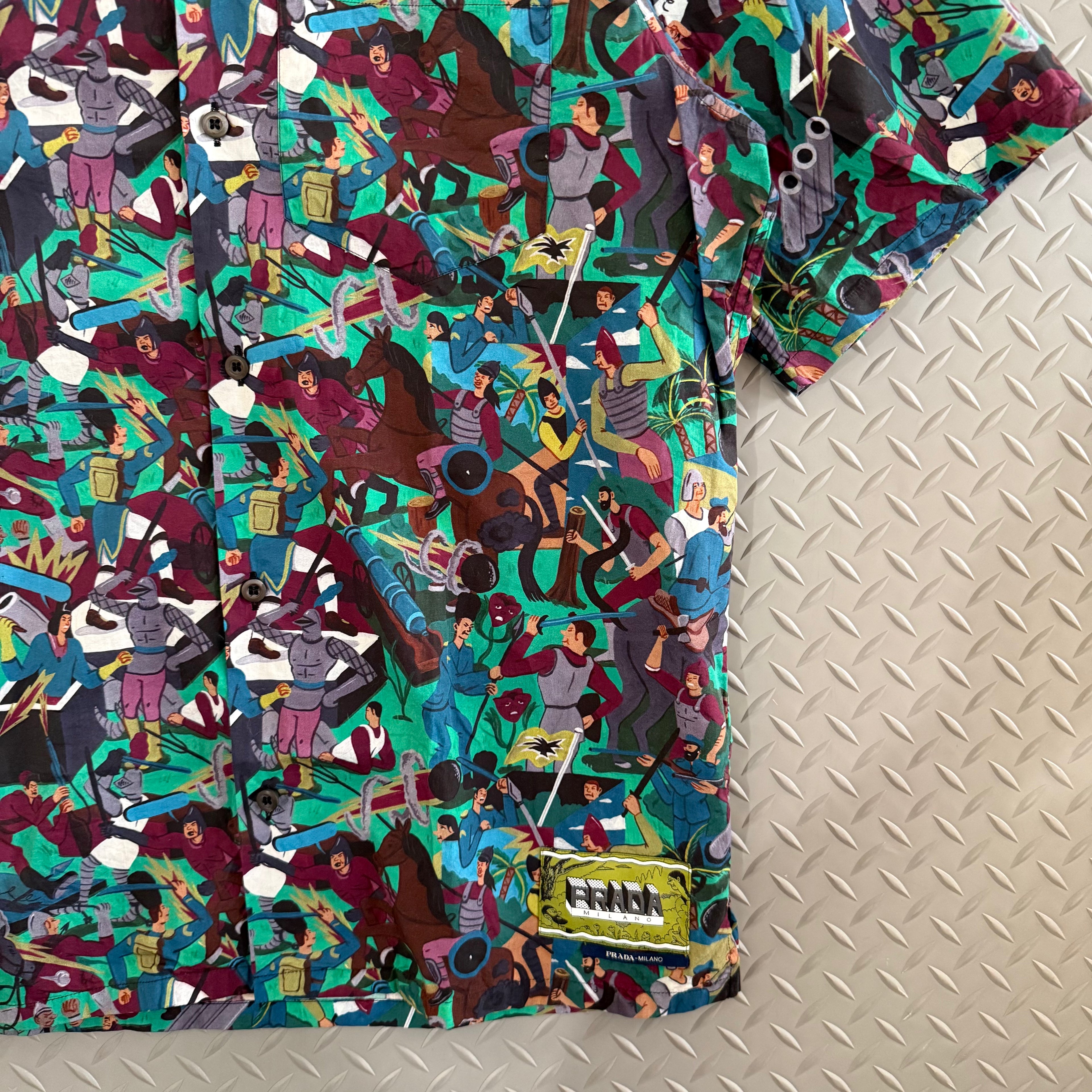PRADA F/W16 Bowling Shirt Battle Royale - Size M