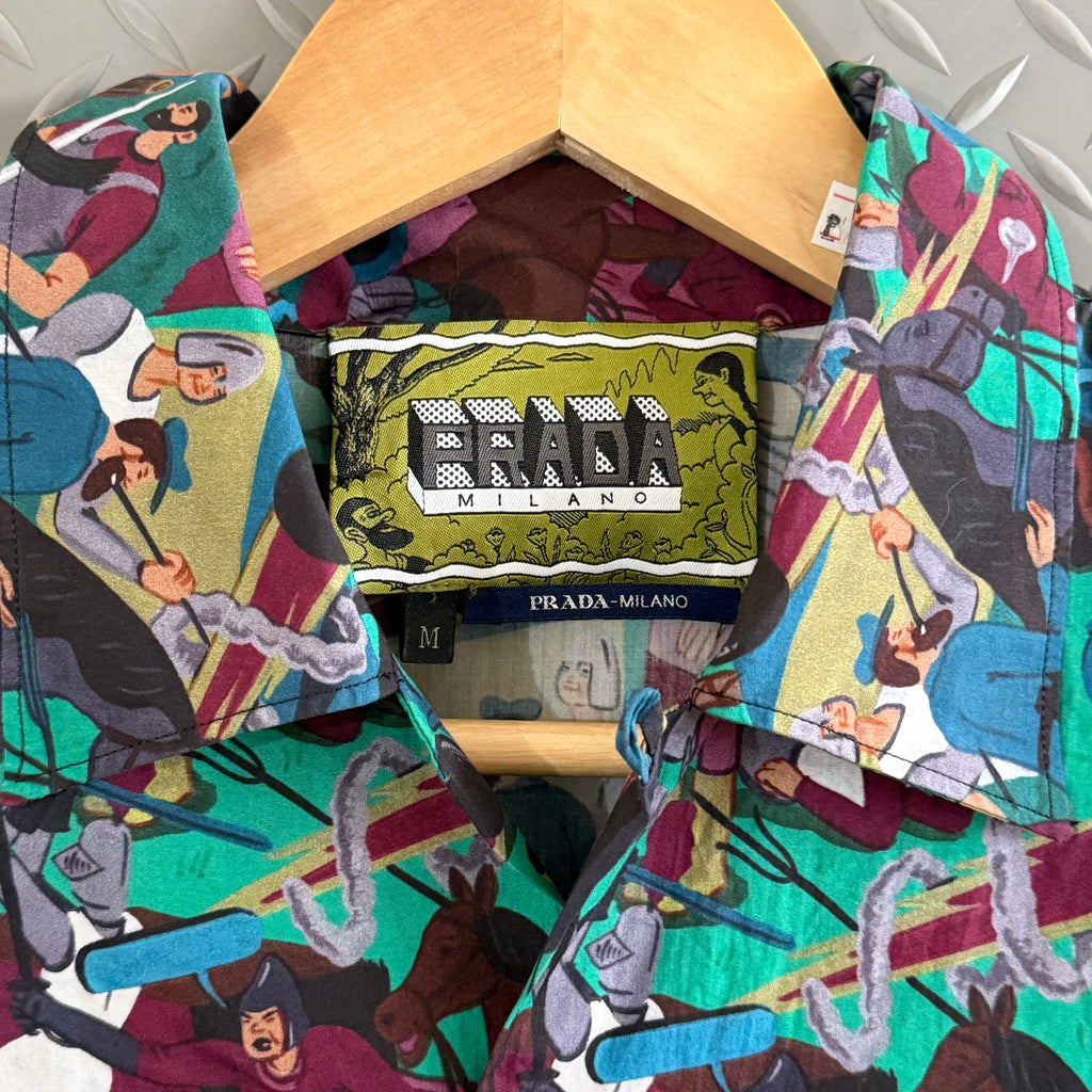 PRADA F/W16 Bowling Shirt Battle Royale - Size M