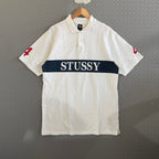 Stussy Center Logo Polo Shirt - Size XL
