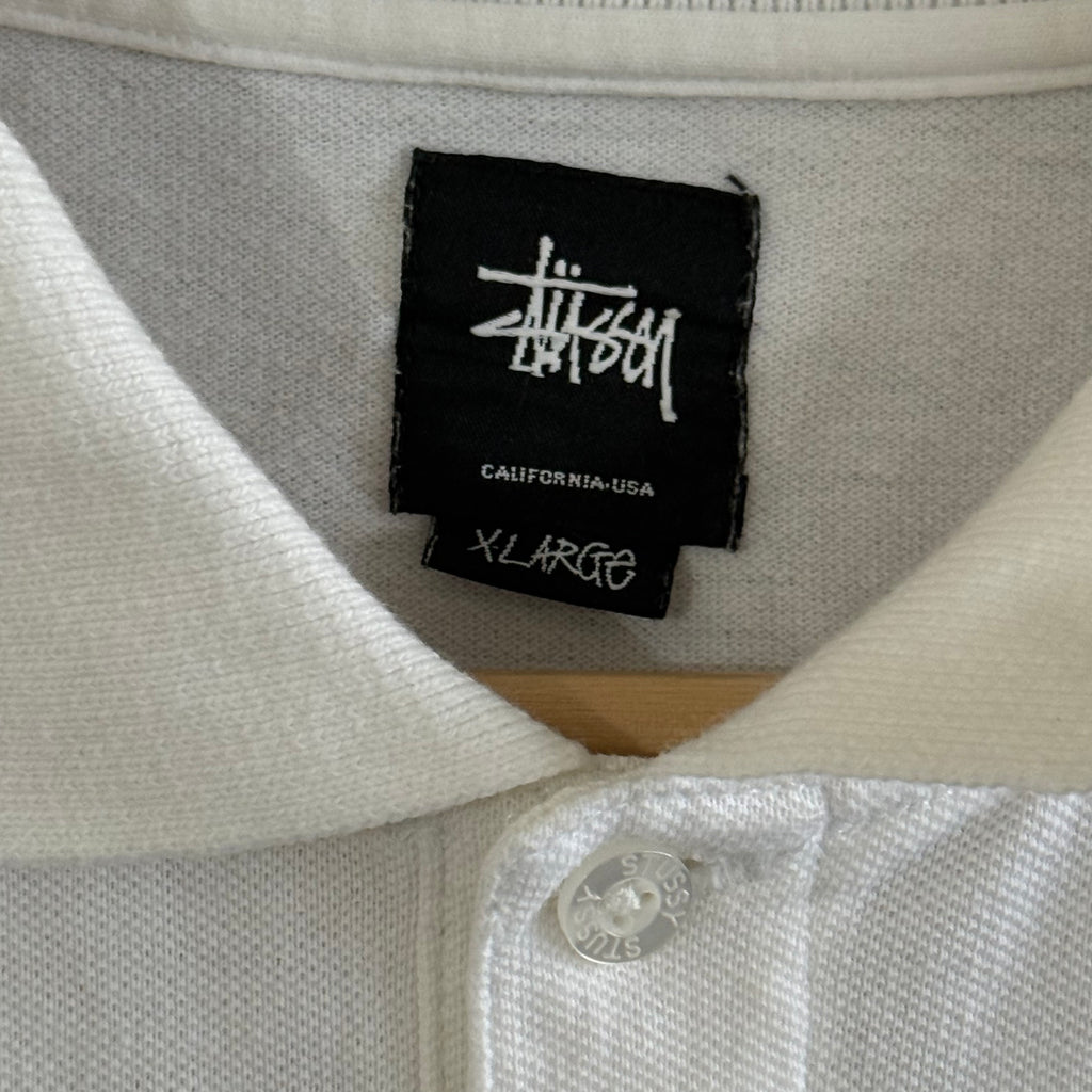Stussy Center Logo Polo Shirt - Size XL