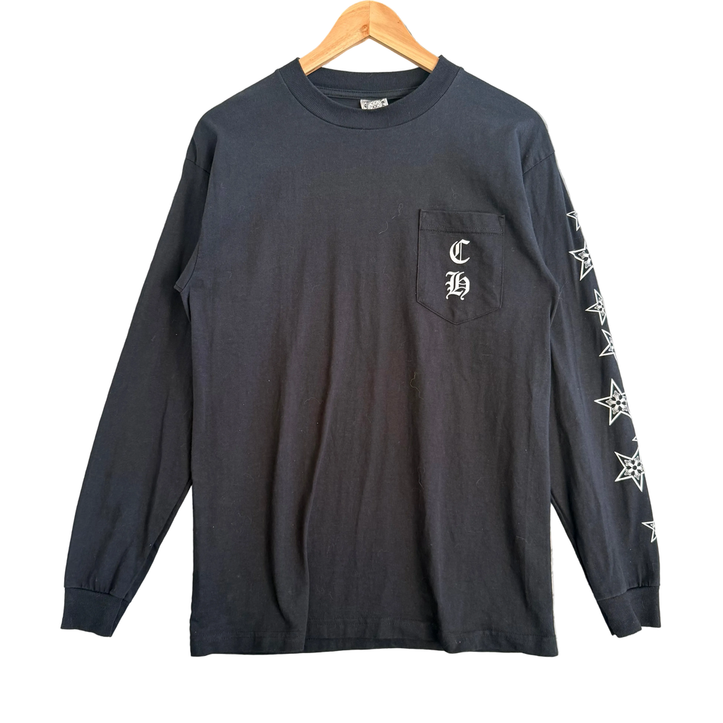 Chrome Hearts Stars Horseshoe Longsleeve Tee - Size M