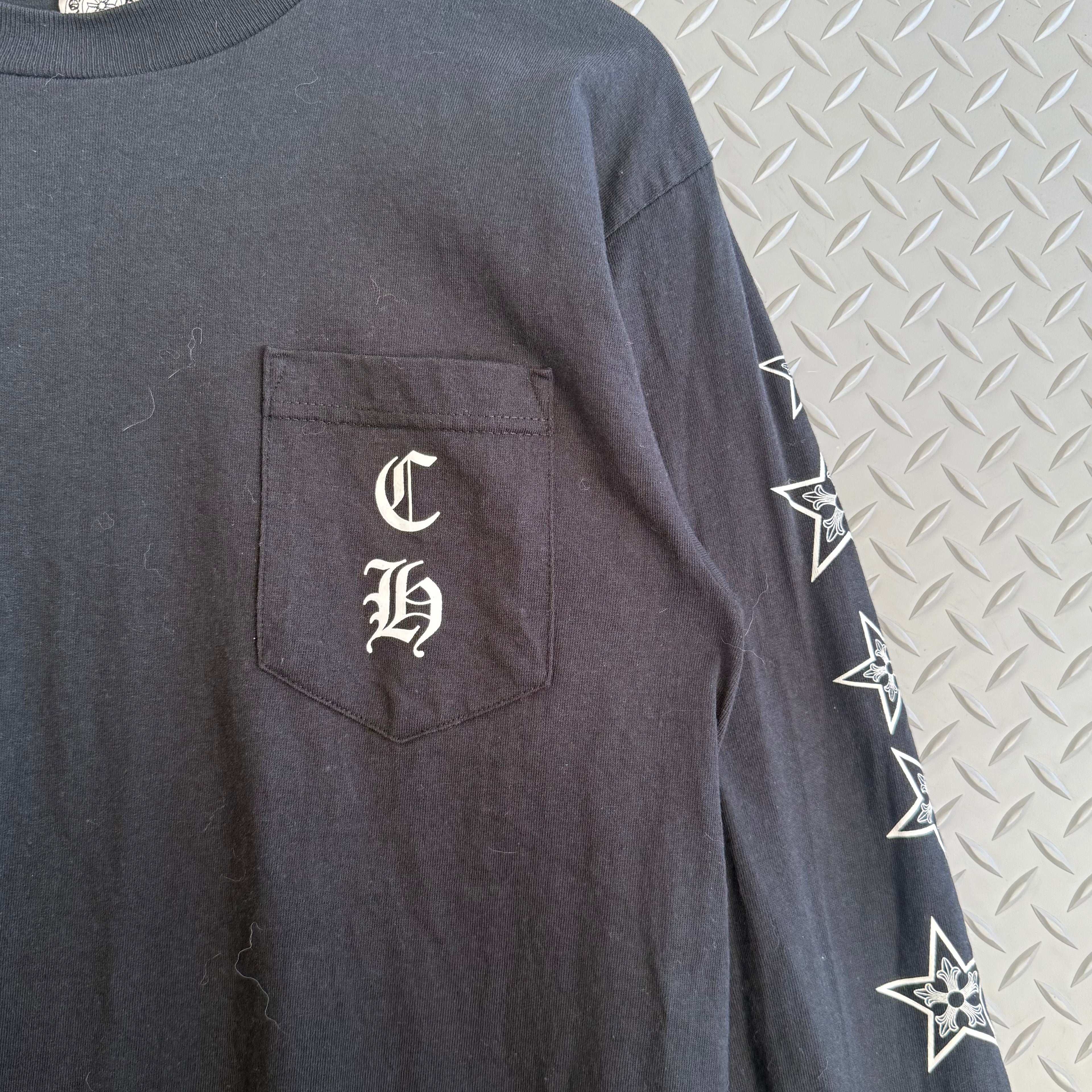 Chrome Hearts Stars Horseshoe Longsleeve Tee - Size M