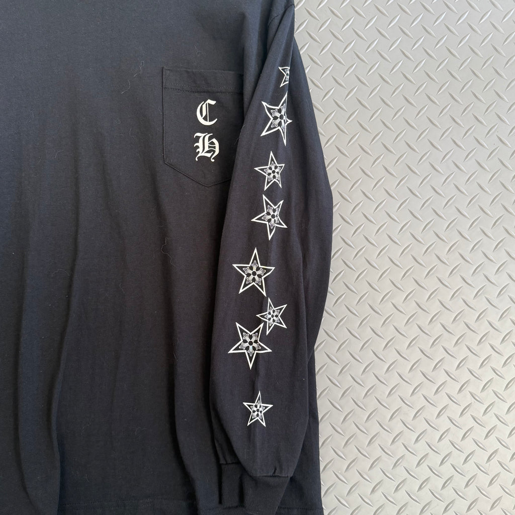 Chrome Hearts Stars Horseshoe Longsleeve Tee - Size M