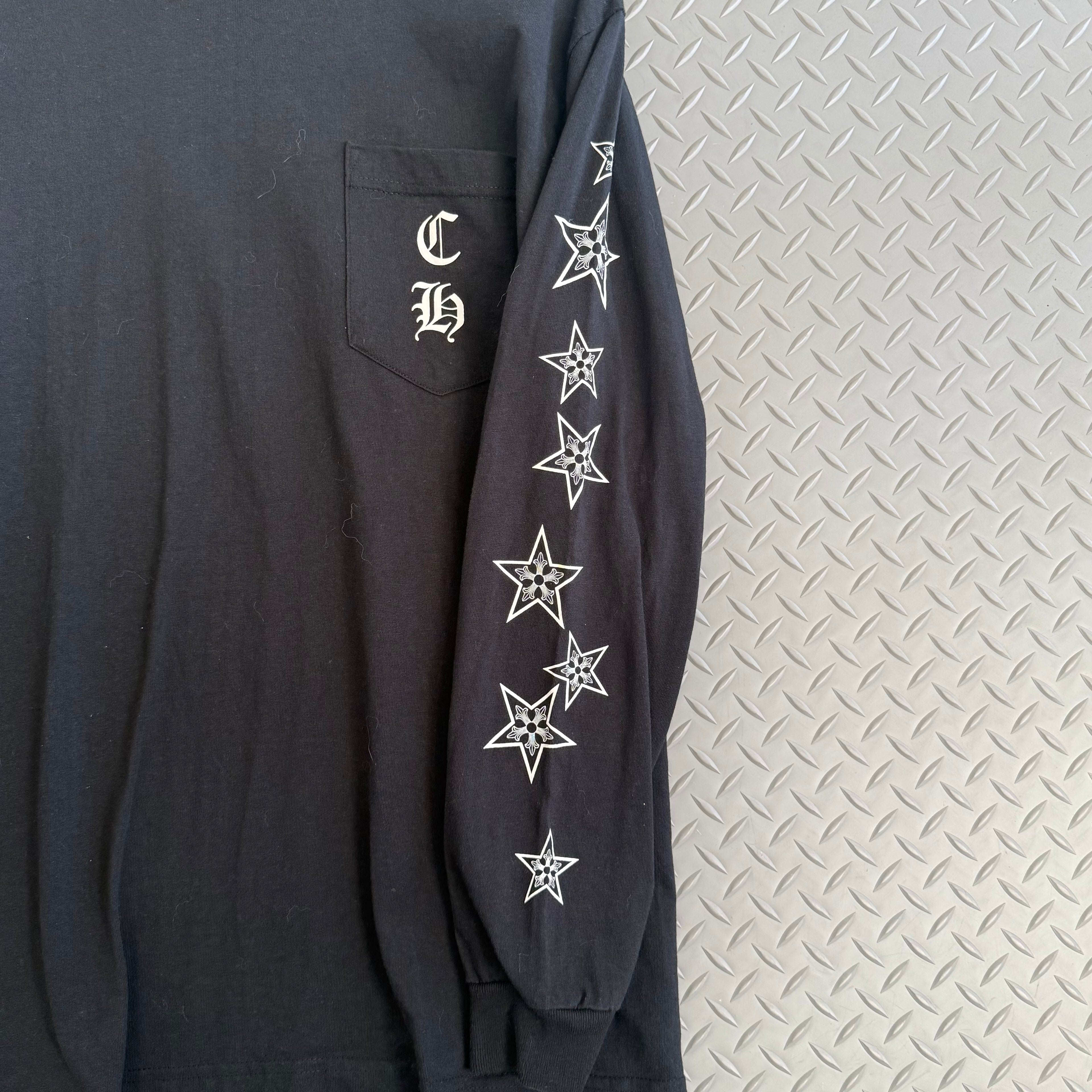 Chrome Hearts Stars Horseshoe Longsleeve Tee - Size M