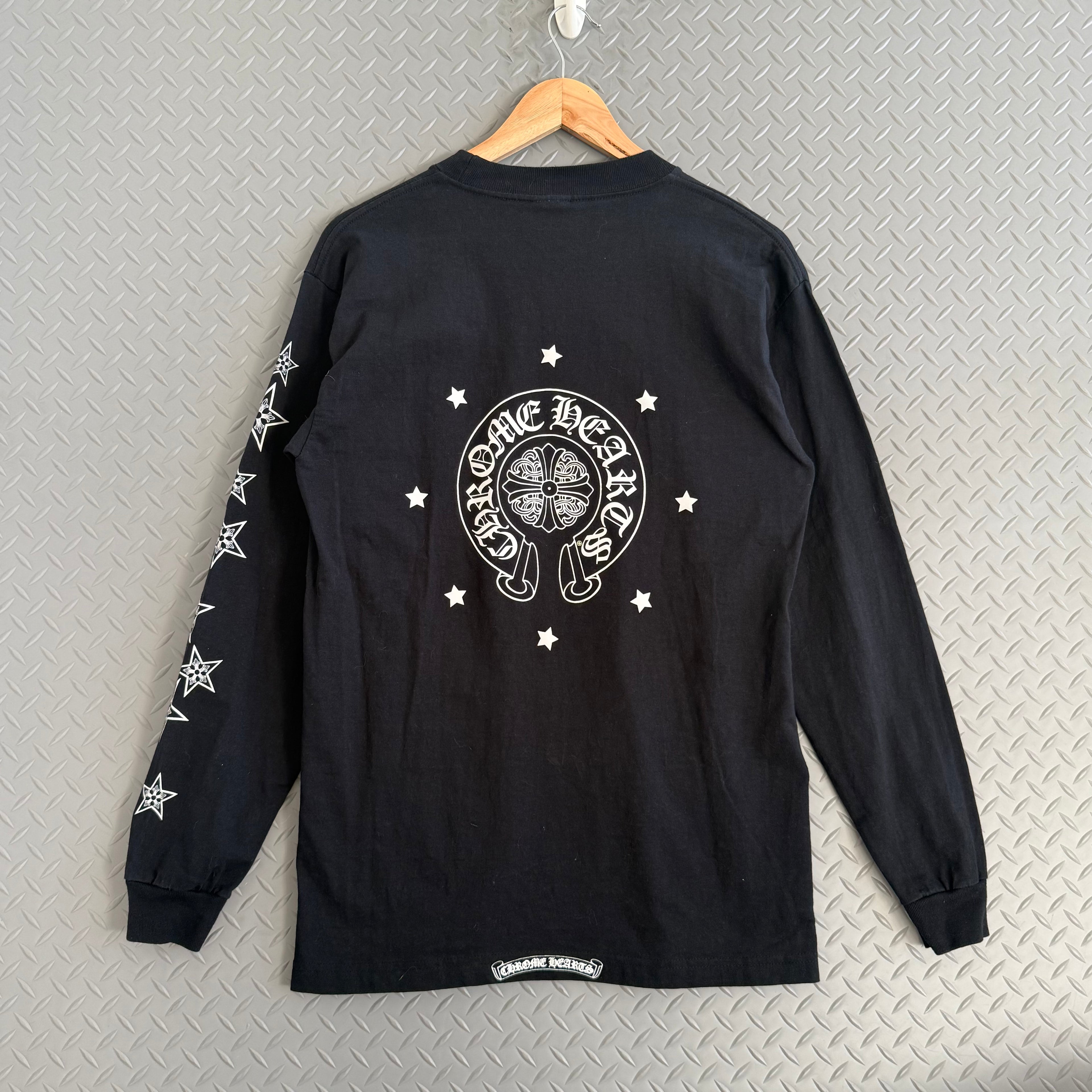 Chrome Hearts Stars Horseshoe Longsleeve Tee - Size M