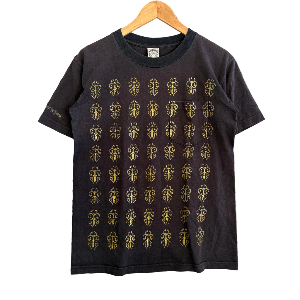 Chrome Hearts Metallic Gold Dagger Pocket Tee - Size S