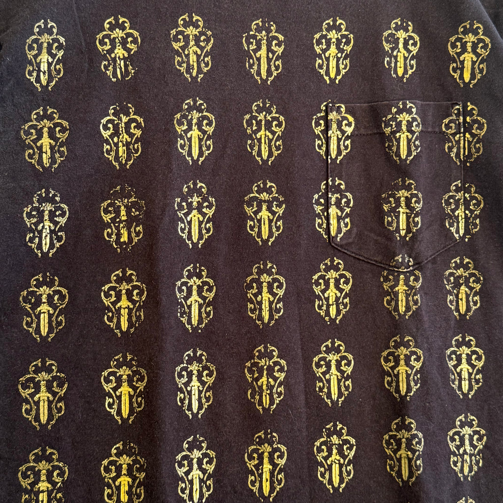 Chrome Hearts Metallic Gold Dagger Pocket Tee - Size S