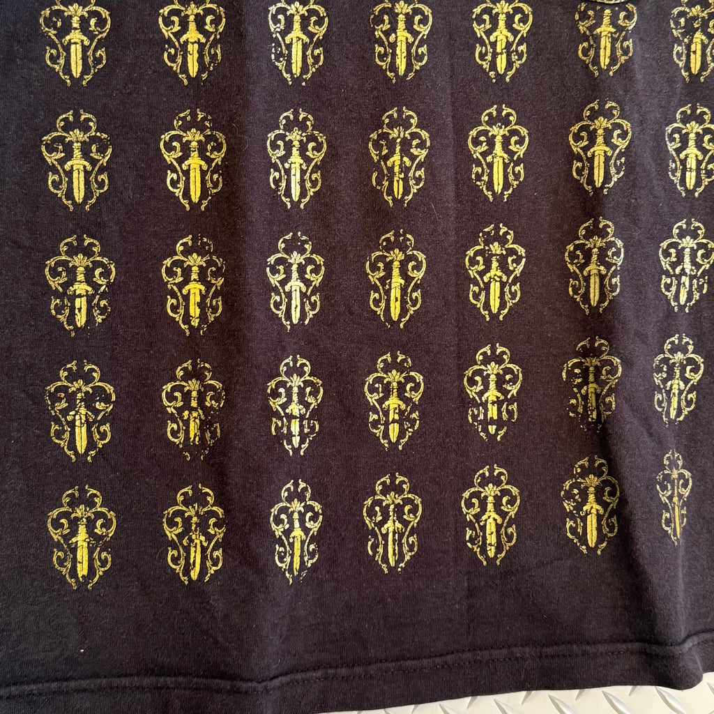 Chrome Hearts Metallic Gold Dagger Pocket Tee - Size S