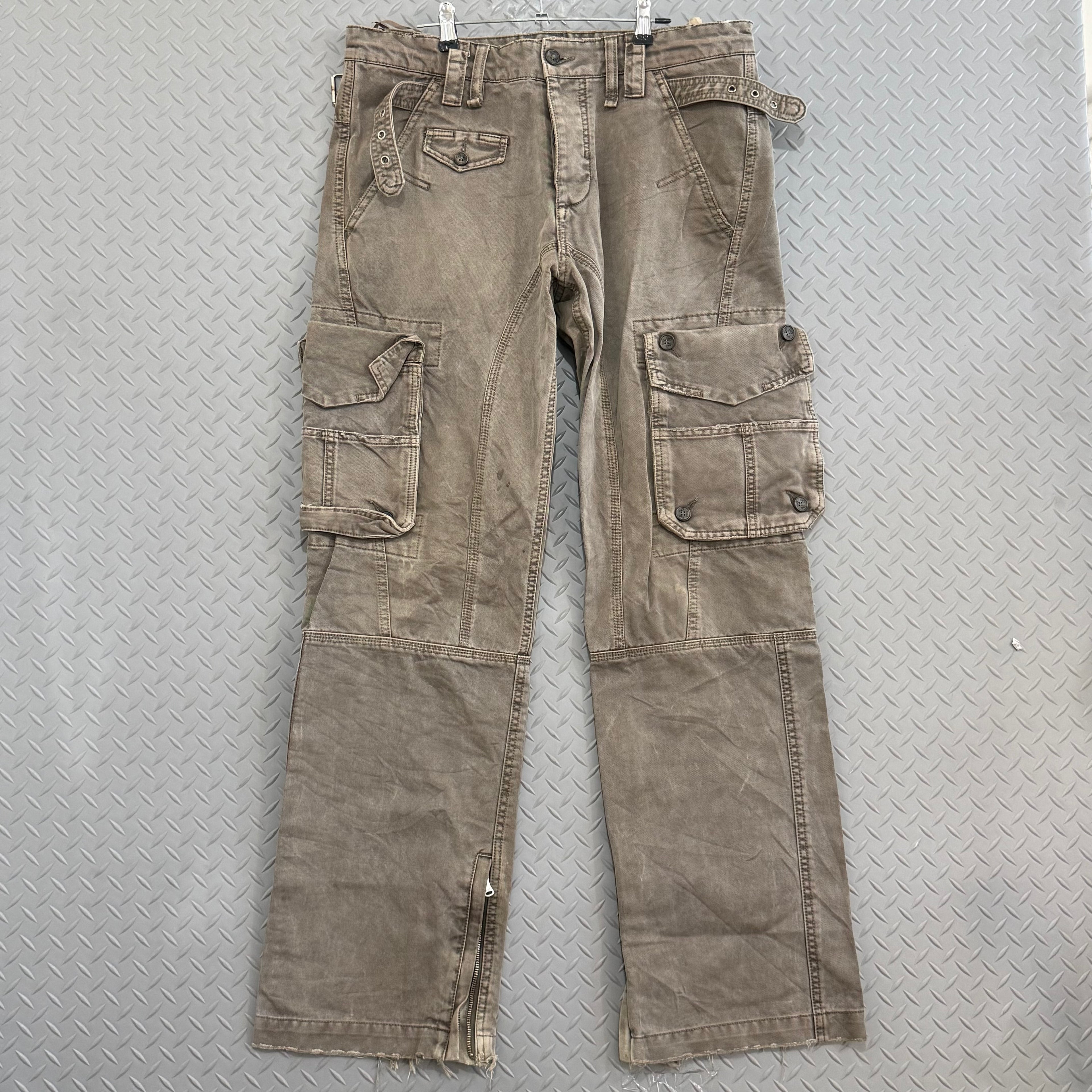 Dolce and Gabbana Distressing Zip Cargo Pants - Size 32
