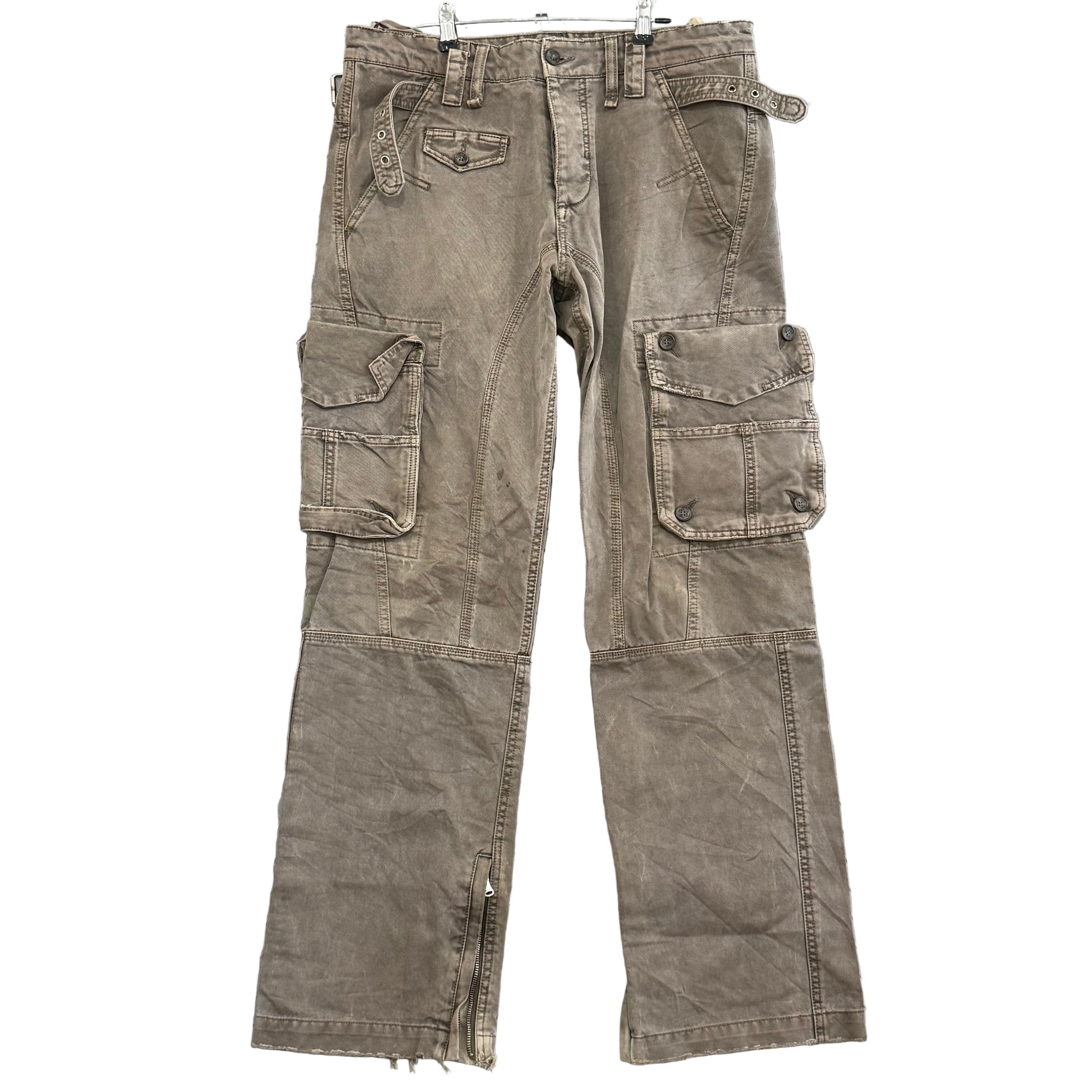 Dolce and Gabbana Distressing Zip Cargo Pants - Size 32
