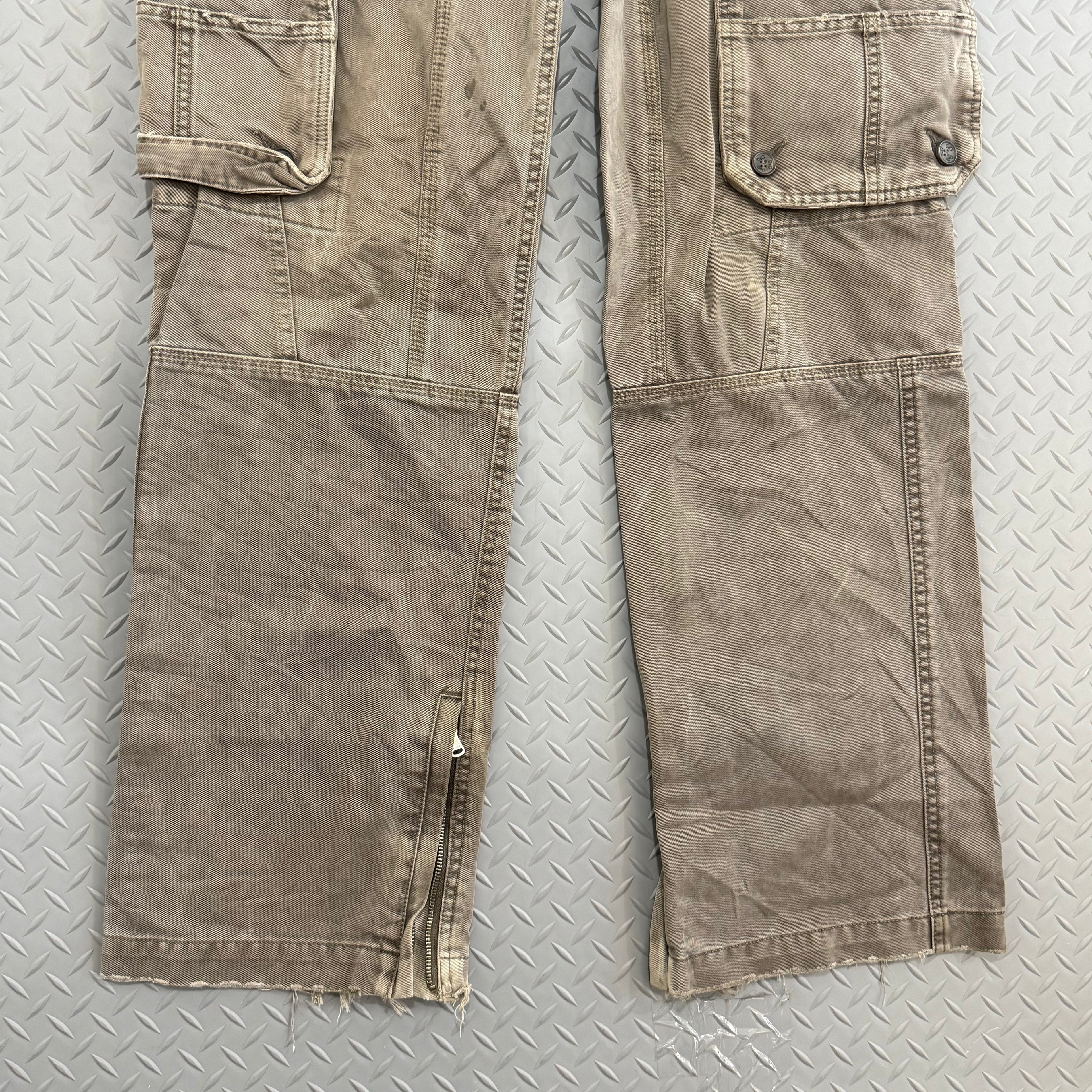 Dolce and Gabbana Distressing Zip Cargo Pants - Size 32