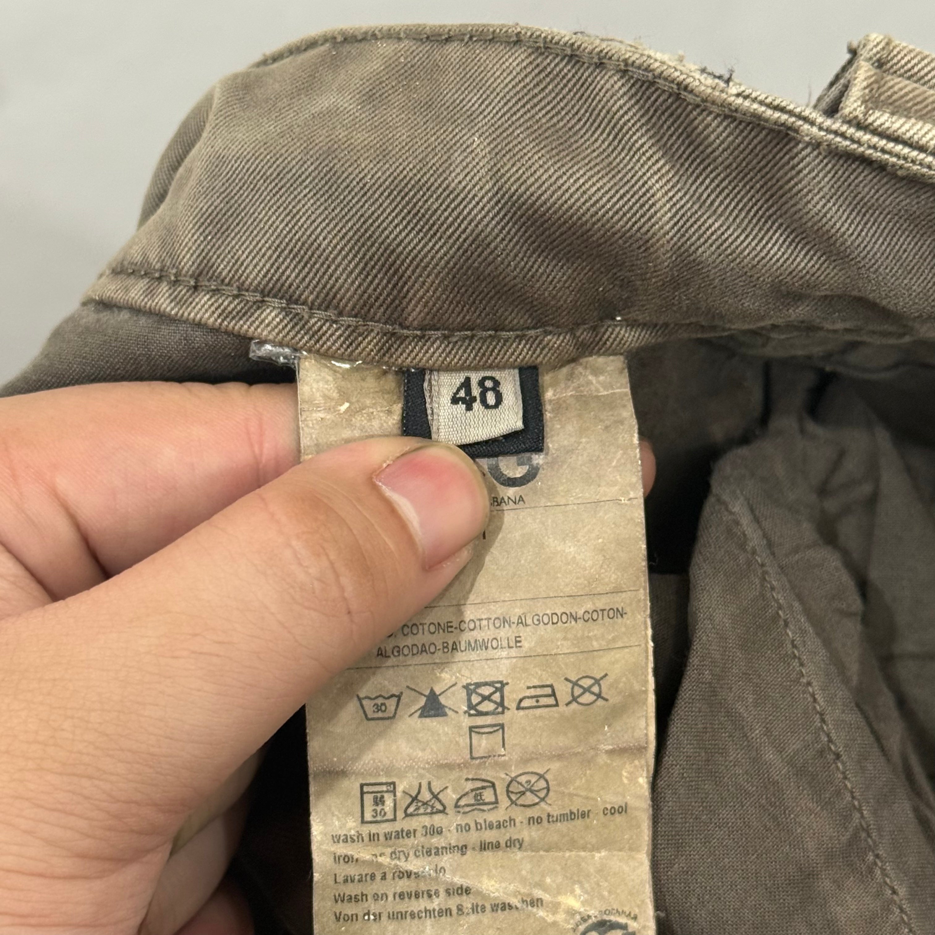 Dolce and Gabbana Distressing Zip Cargo Pants - Size 32