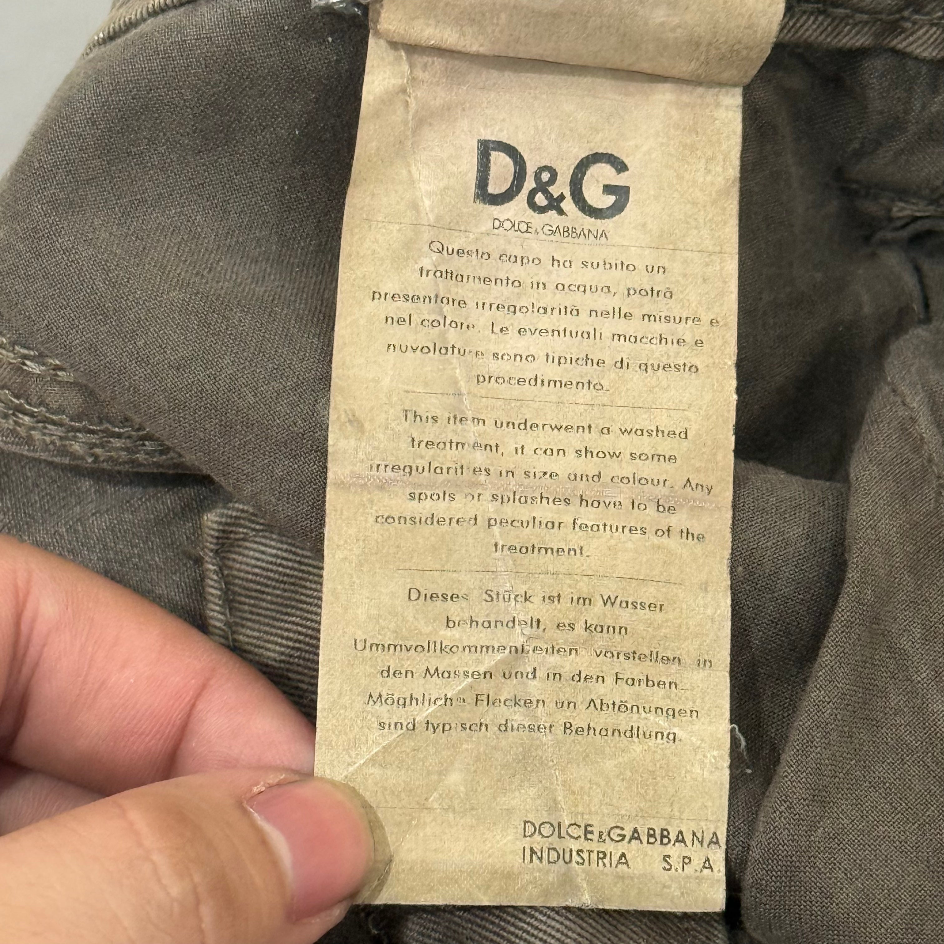 Dolce and Gabbana Distressing Zip Cargo Pants - Size 32