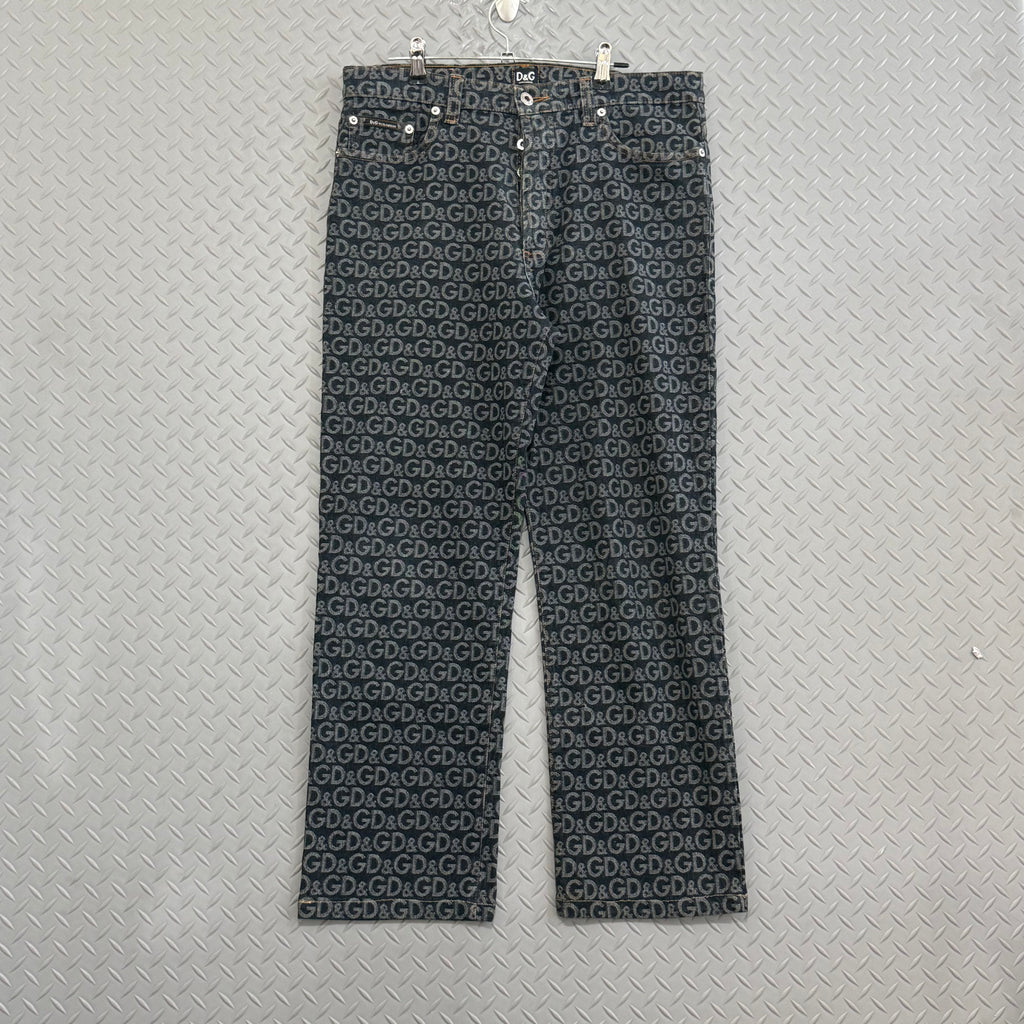 Dolce and Gabban Monogram Jeans - Size 36