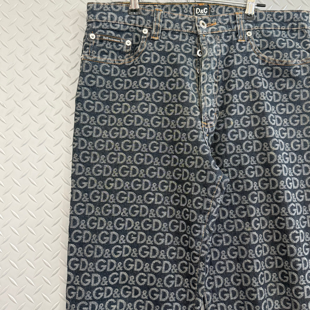 Dolce and Gabban Monogram Jeans - Size 36