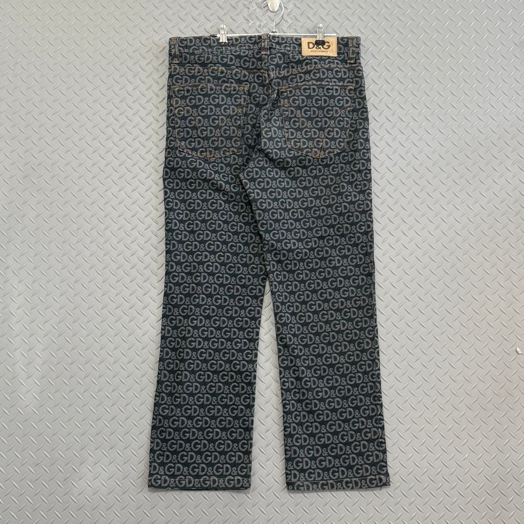 Dolce and Gabban Monogram Jeans - Size 36