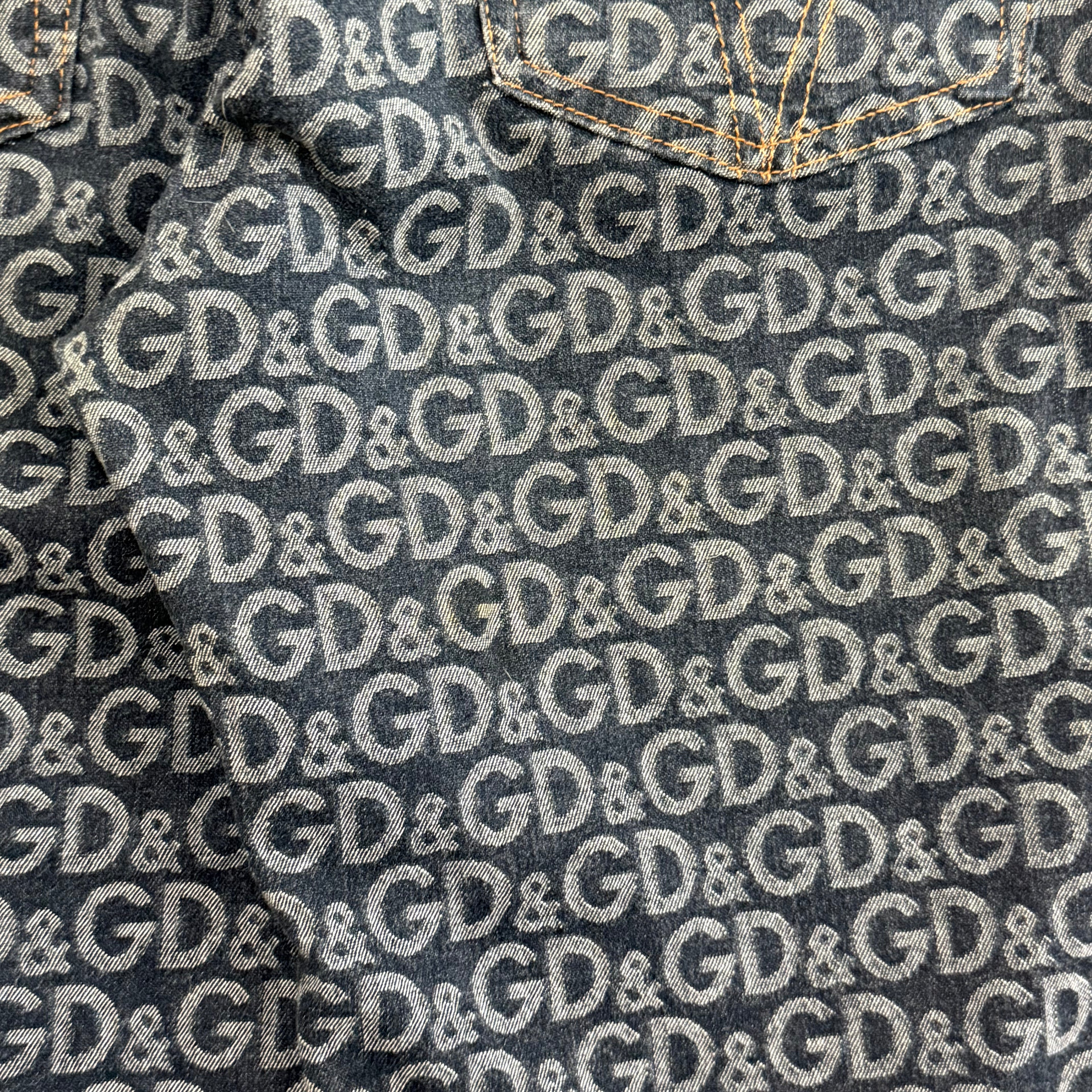 Dolce and Gabban Monogram Jeans - Size 36