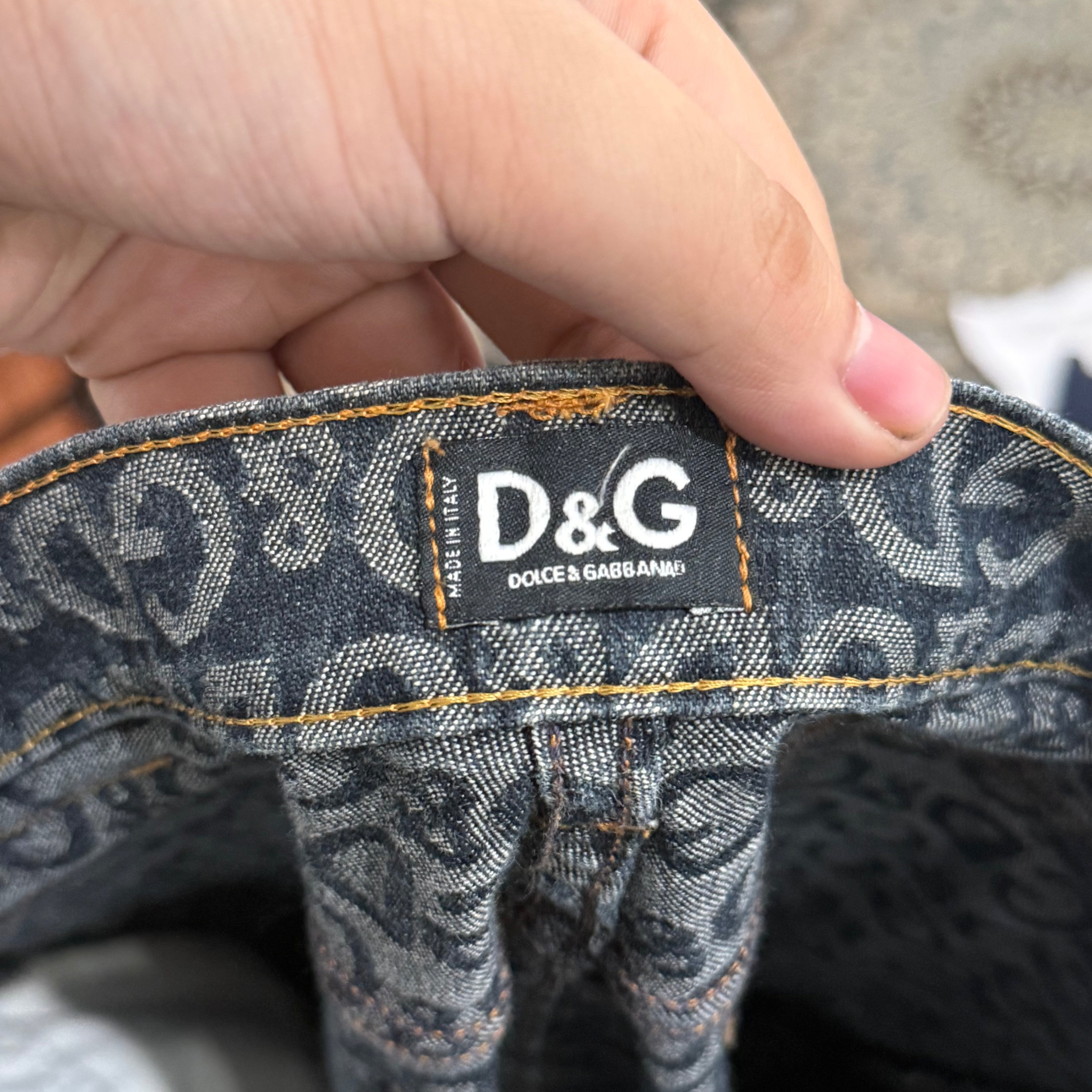 Dolce and Gabban Monogram Jeans - Size 36