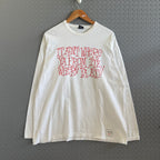 Stussy Distressed "It aint where ya from" Longsleeve Tee - Size XL