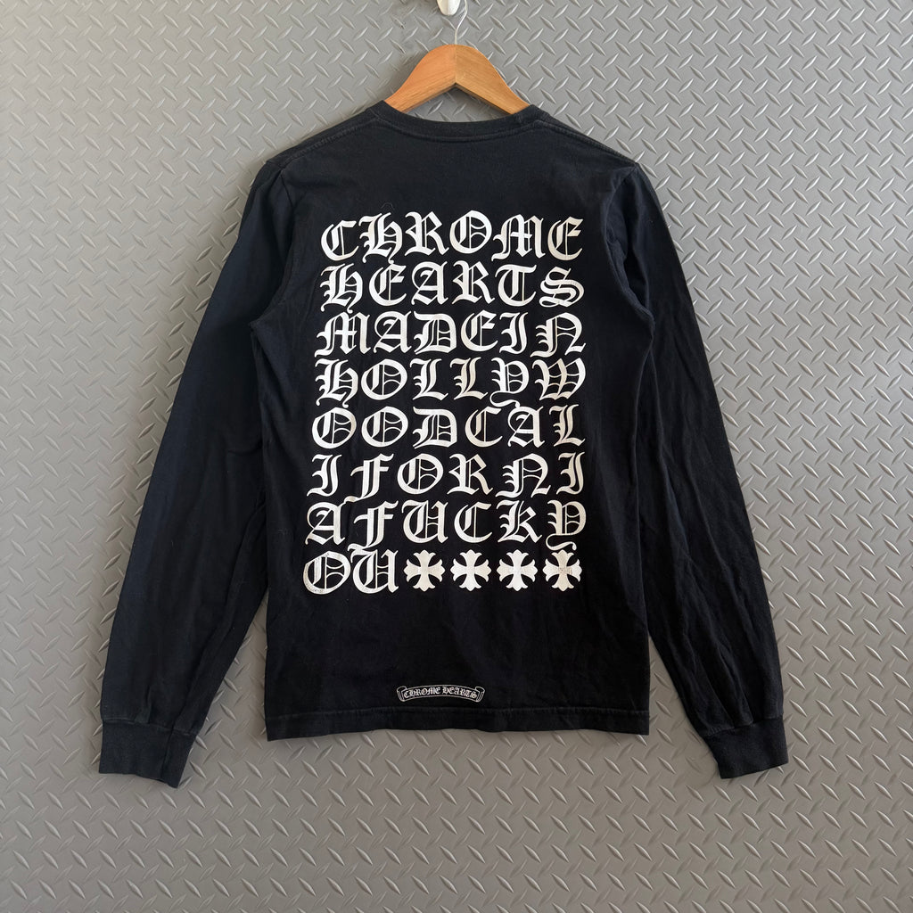 Chrome Hearts Eye Chart Longsleeve Tee - Size S