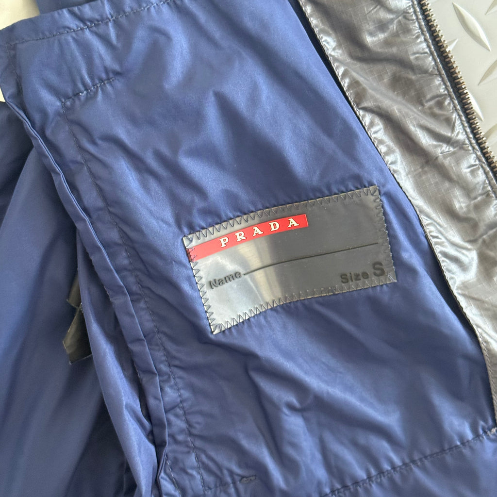 Prada SS08 Grey and Blue Sport Jacket - Size S