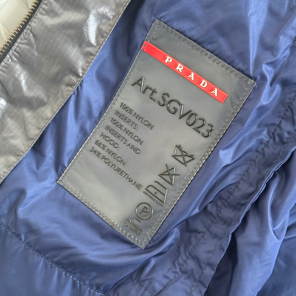 Prada SS08 Grey and Blue Sport Jacket - Size S