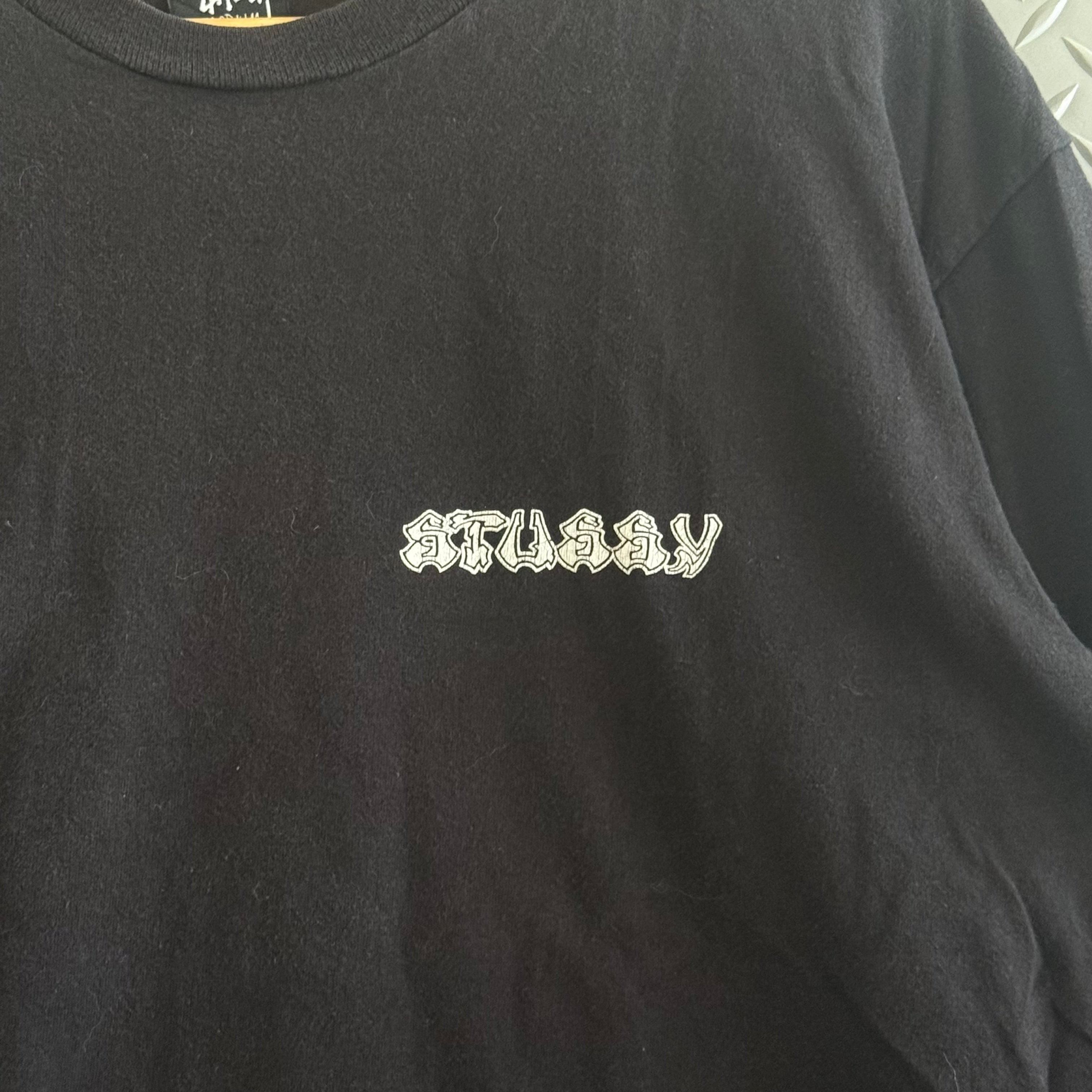 Stussy Black Fade Longsleeve Tee - Size M