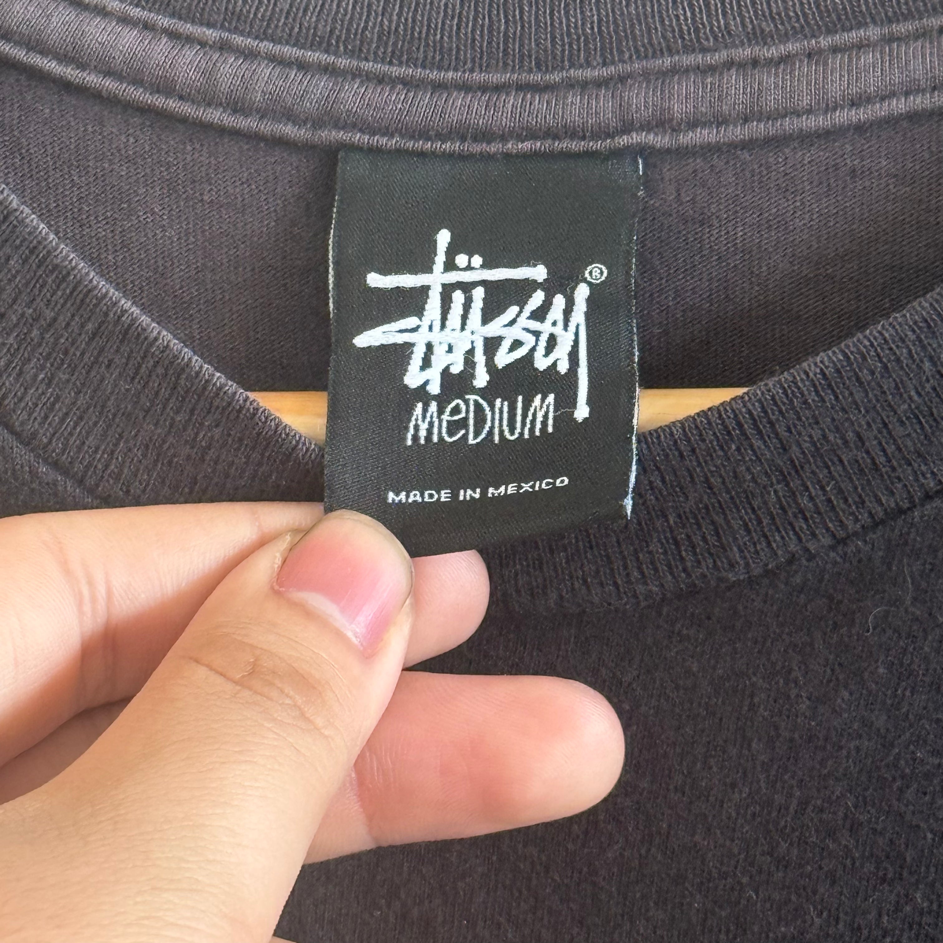 Stussy Black Fade Longsleeve Tee - Size M