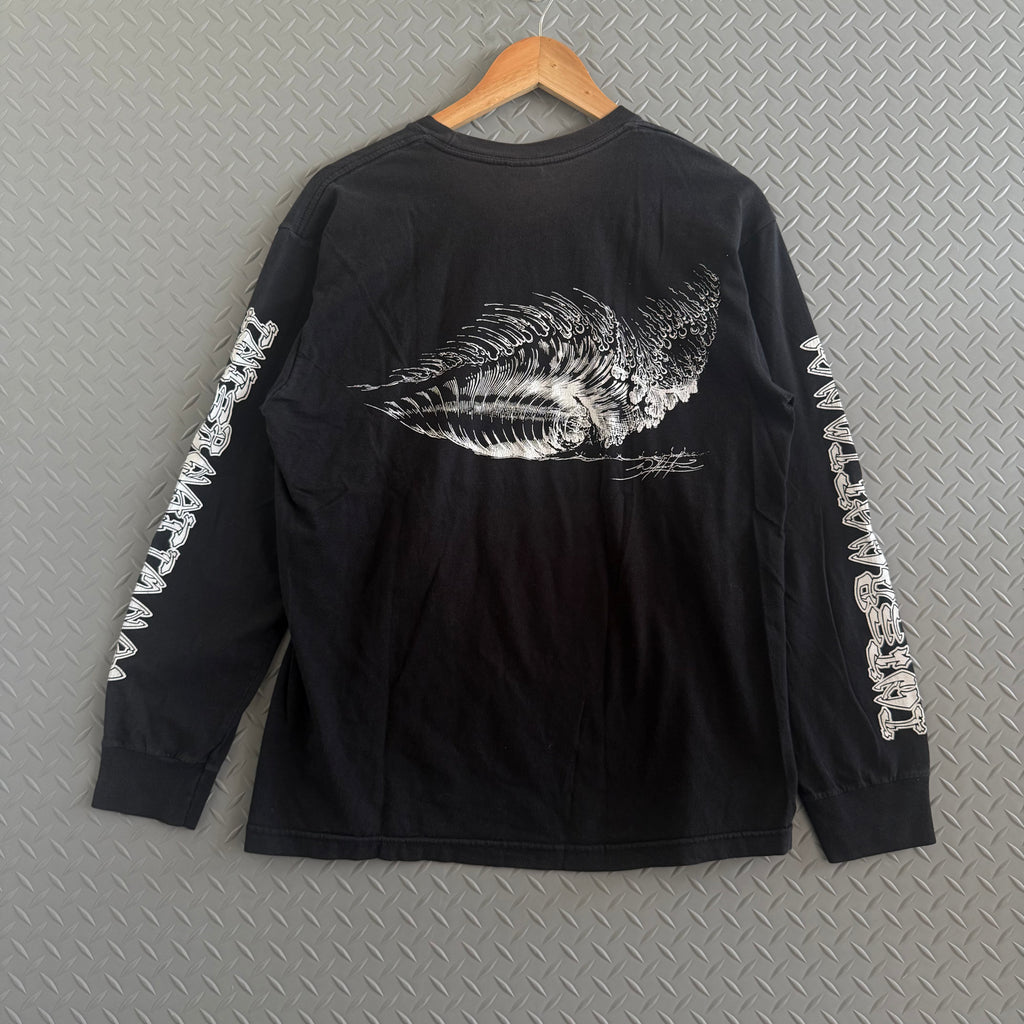 Stussy Black Fade Longsleeve Tee - Size M